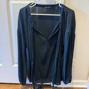 Zara Dark Teal Blouse